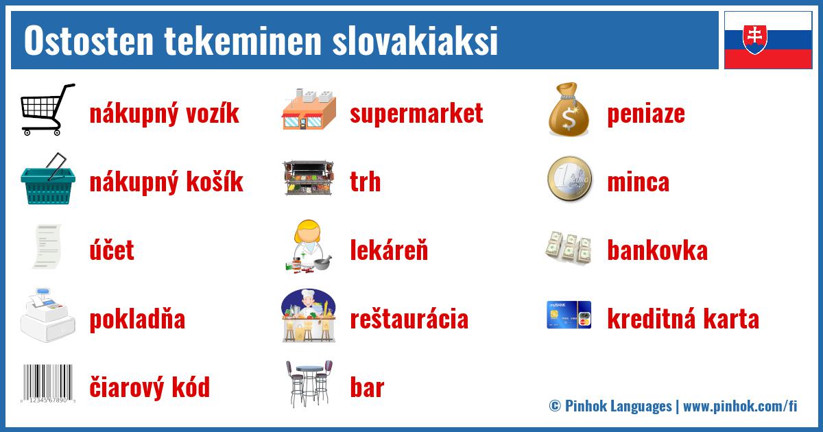 Ostosten tekeminen slovakiaksi