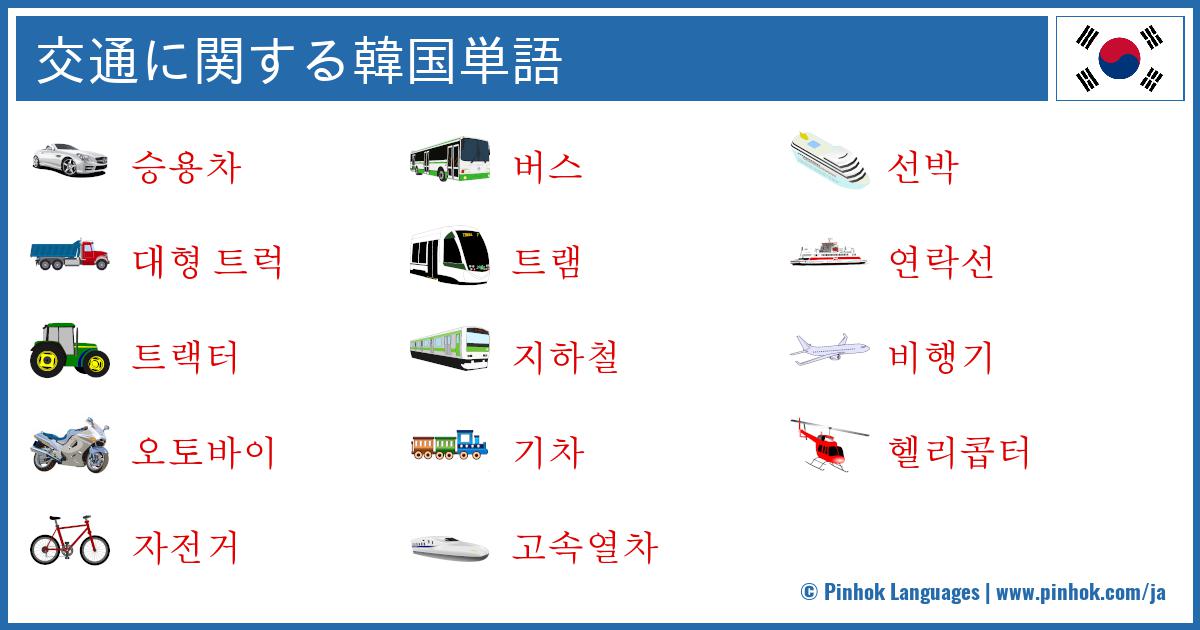 交通に関する韓国単語