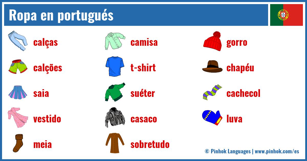 Ropa en portugués