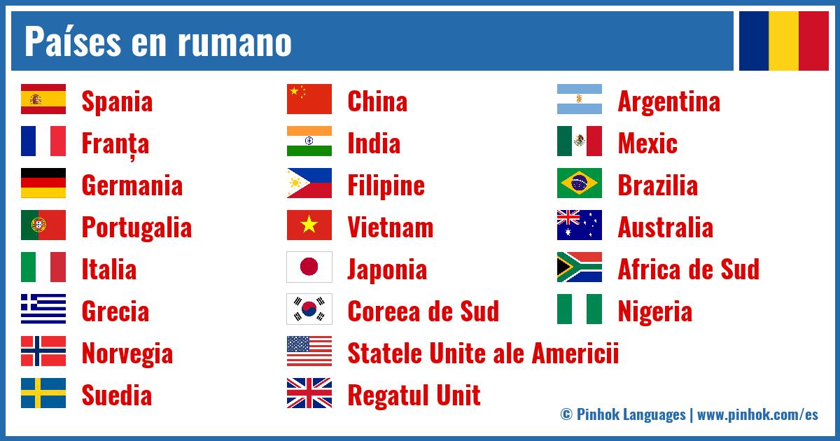 Países en rumano